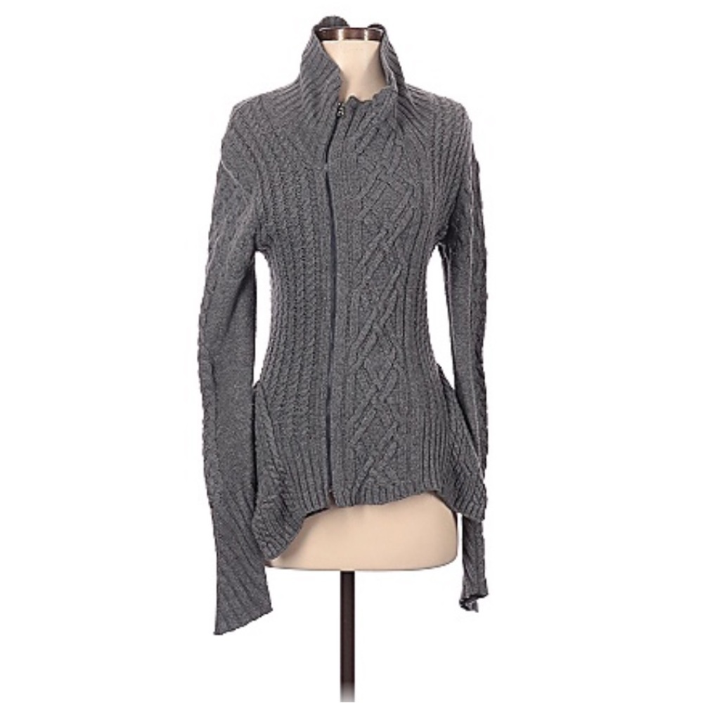BCBG wool blend zip up